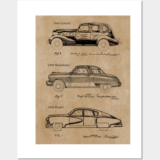 Classic American Cars Patent Prints Posters and Art